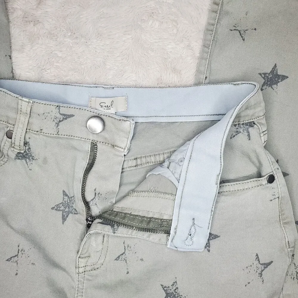 Anthropologie Easel Green Star Pants Small